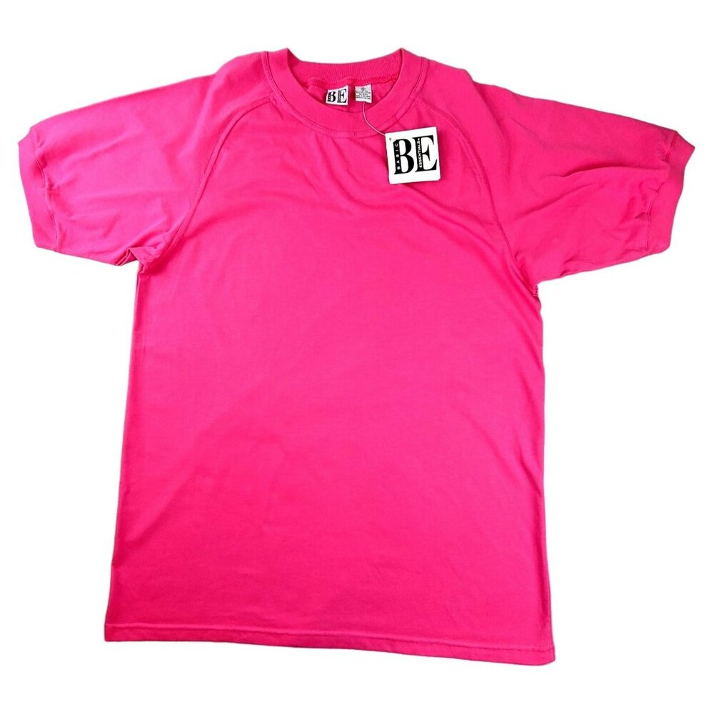 Womens Pink T-Shirt with Raglan Sleeves size Medium Cotton/Poly NWT JH1458